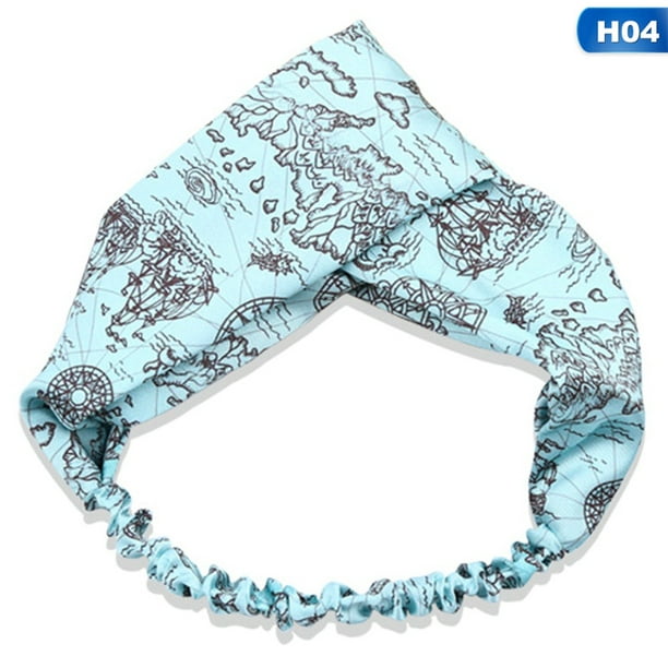 Style Knotted Women Twisted Headband Floral Turban Elastic Hairband Headwrap 